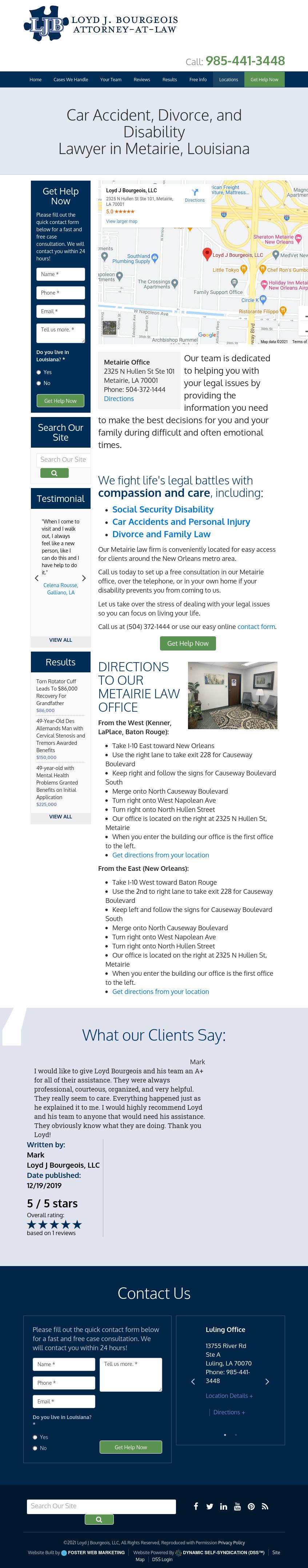 Loyd J Bourgeois, LLC - Metairie LA Lawyers