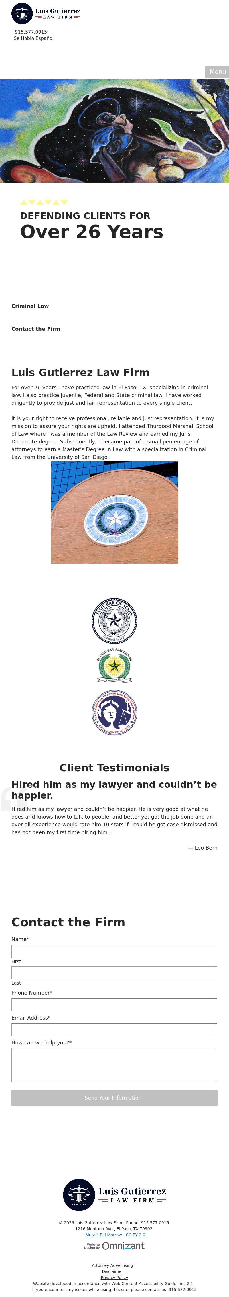 Luis Gutierrez Law Firm - El Paso TX Lawyers