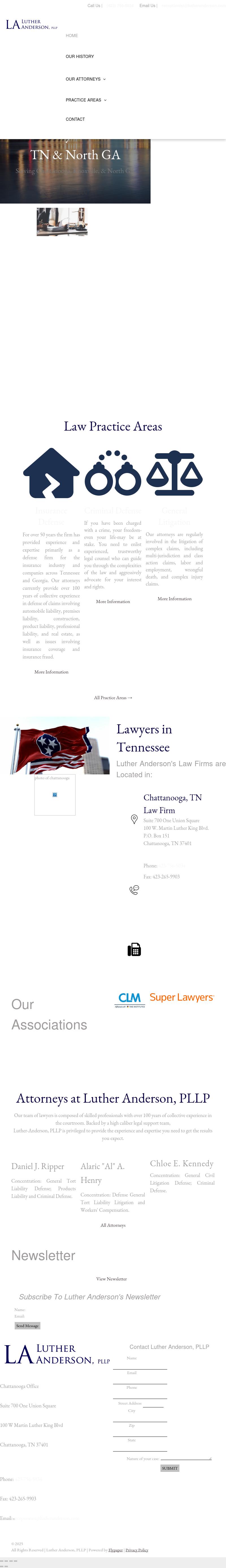 Luther Anderson PLLP - Chattanooga TN Lawyers