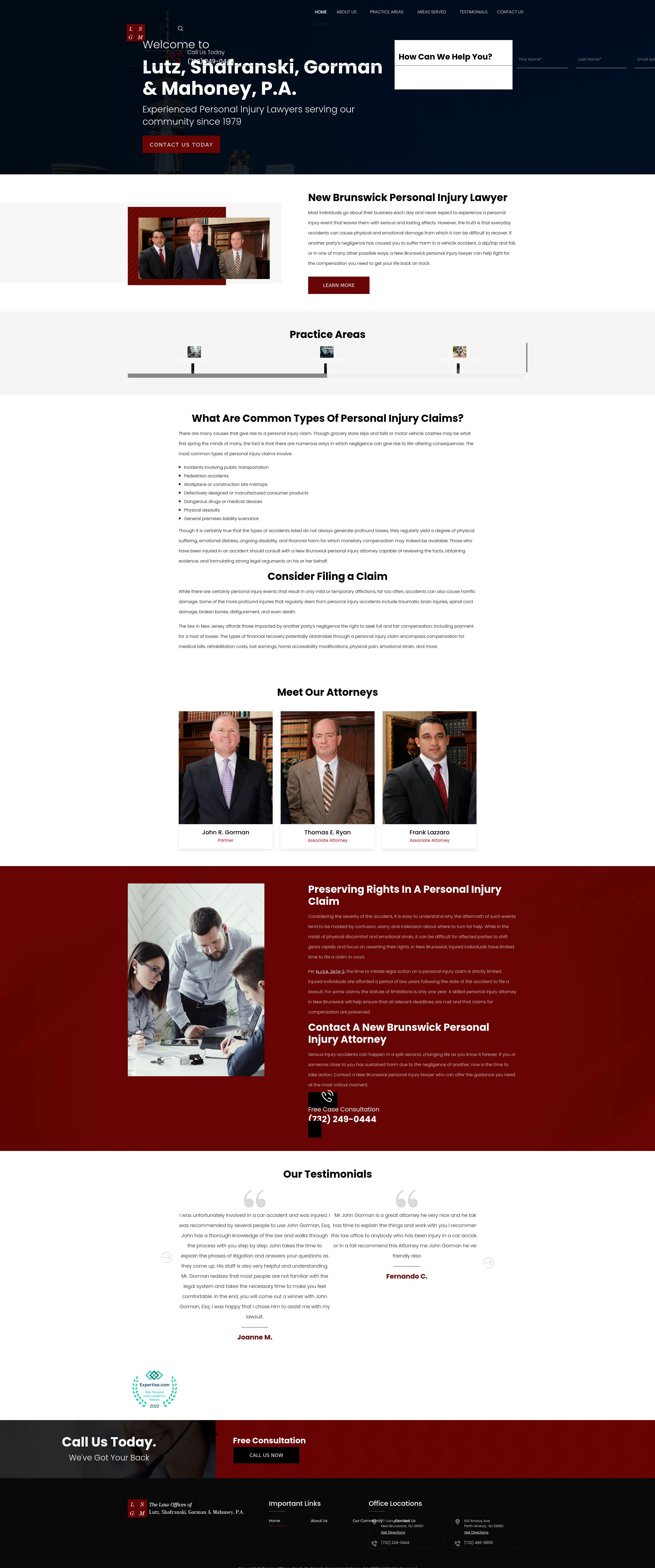 Lutz, Shafranski, Gorman & Mahoney, P.A. - New Brunswick NJ Lawyers