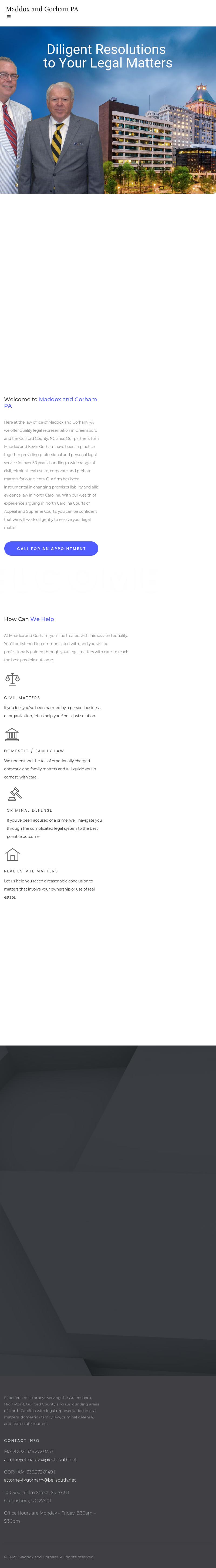 Maddox And Gorham PA - Greensboro NC Lawyers
