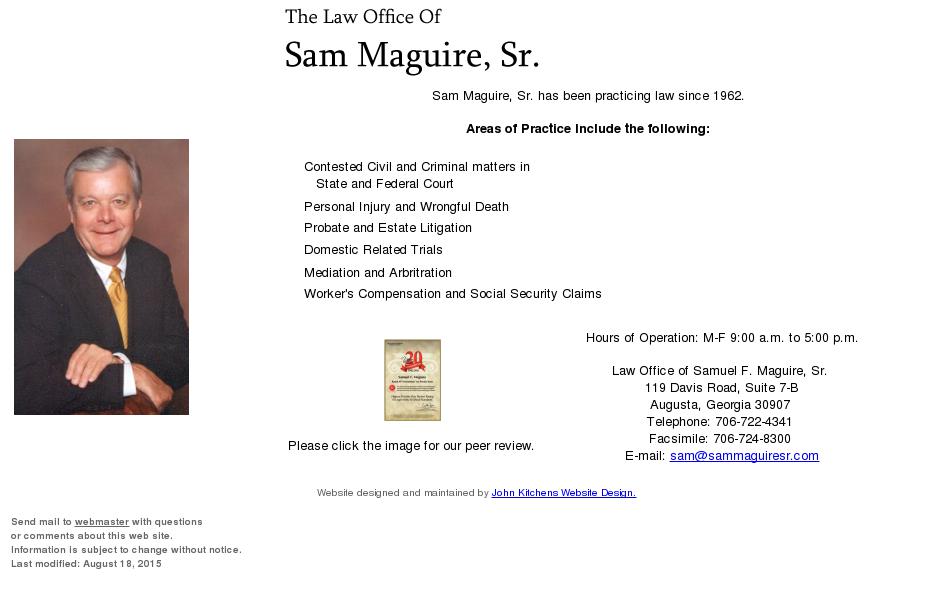 Maguire, Samuel F - Augusta GA Lawyers