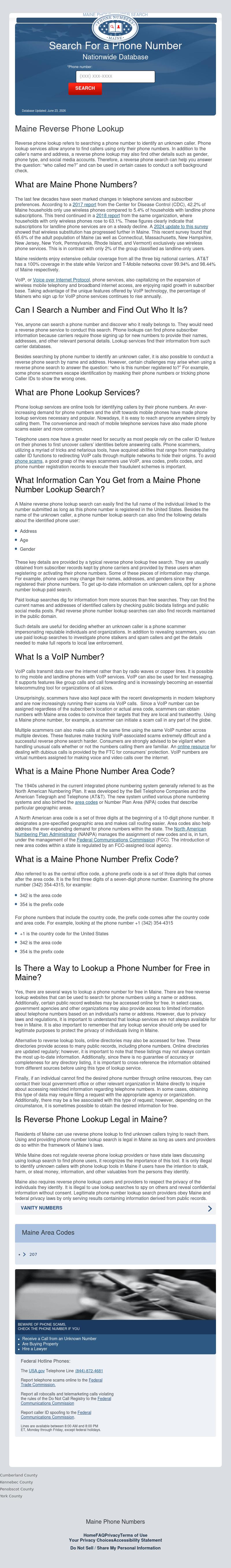 Maine Phone Search - Madison ME Lawyers