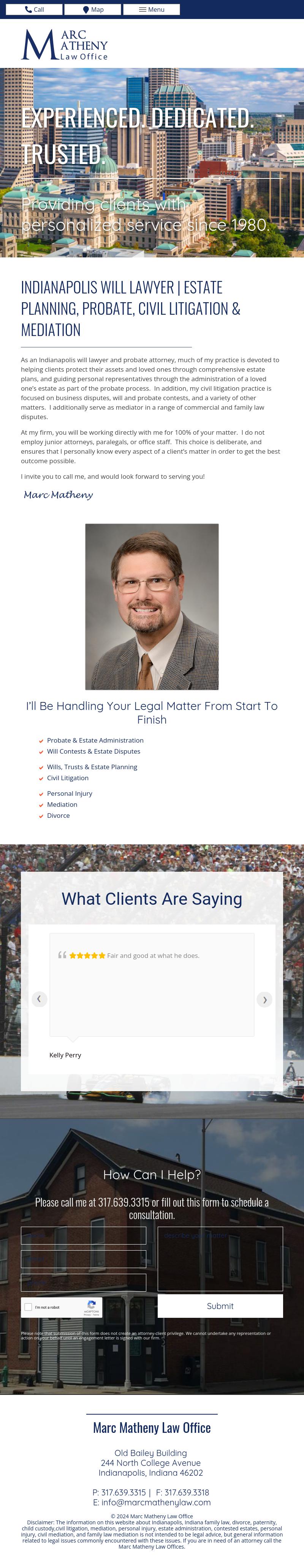 Marc Matheny Law Offices - Indianapolis IN Lawyers