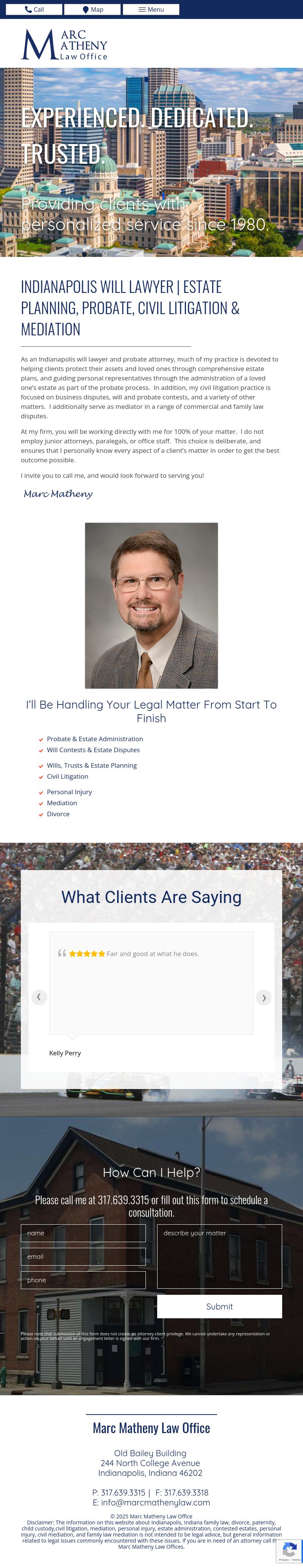 Marc Matheny Law Offices - Indianapolis IN Lawyers