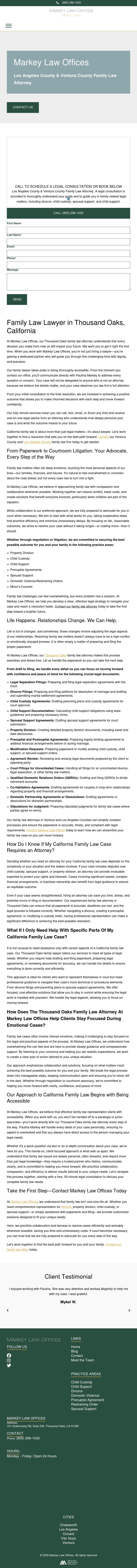 Markey Law Offices - Thousand Oaks CA Lawyers