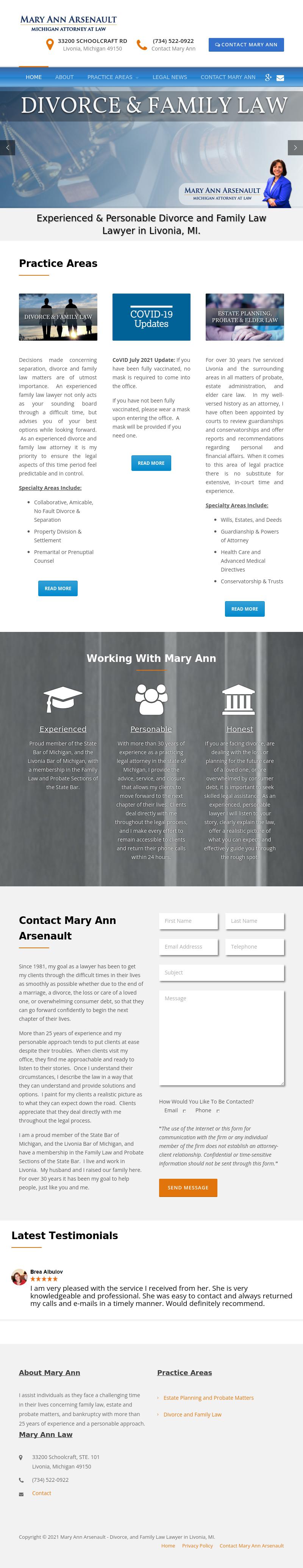 Mary A. Arsenault - Livonia MI Lawyers