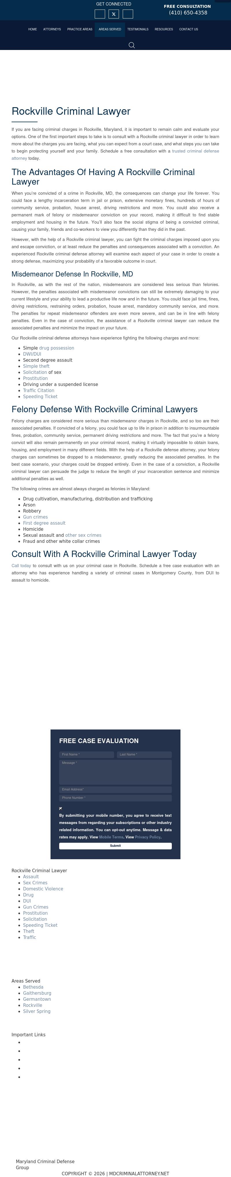 Maryland Criminal Defense Law Group - Rockville MD Lawyers