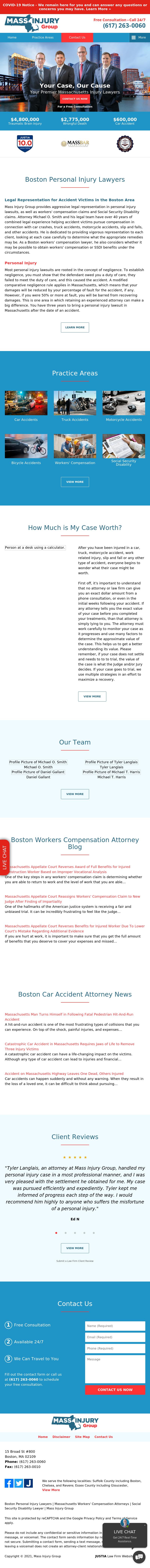 Mass Injury Group Accident Attorney's - Boston MA Lawyers