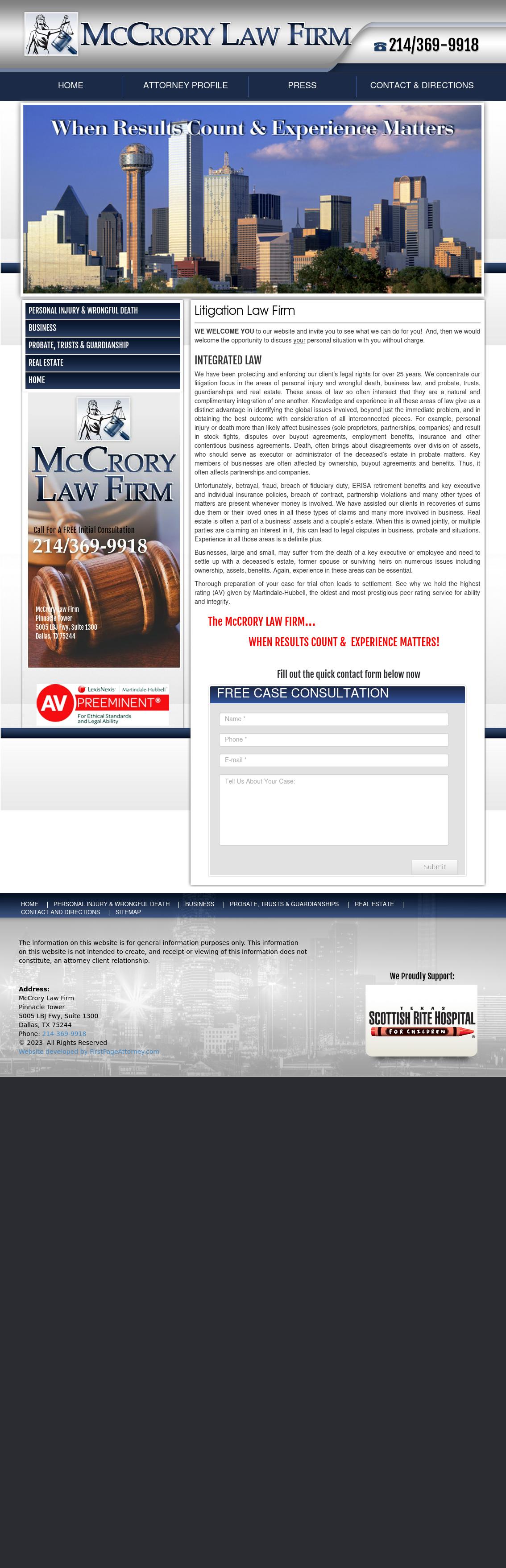 McCrory & Associates - Dallas TX Lawyers