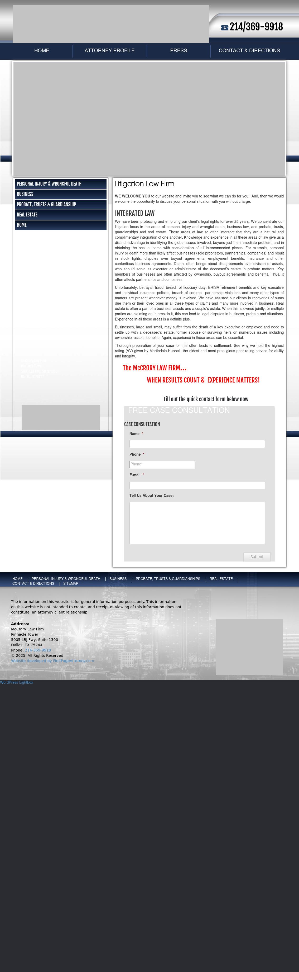McCrory & Associates - Dallas TX Lawyers