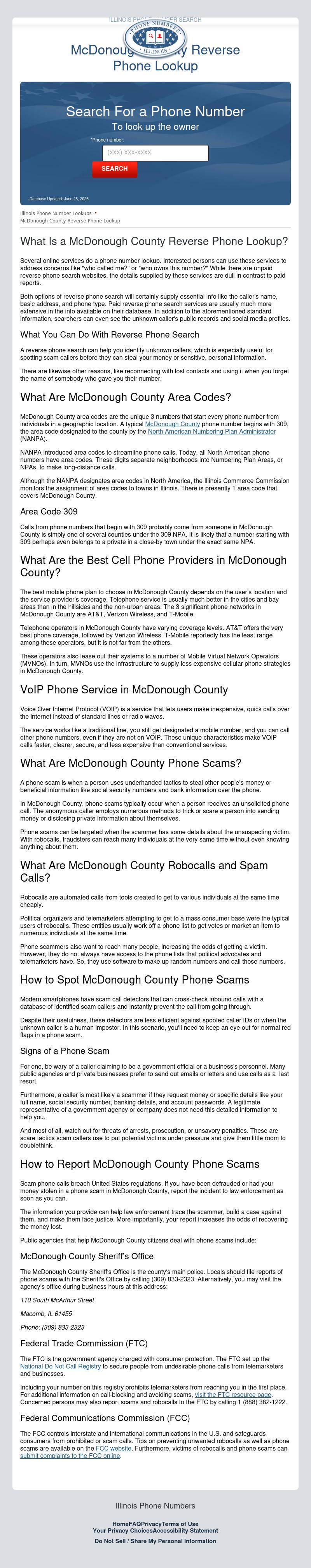 McDonough County Phone Number Search - Macomb IL Lawyers