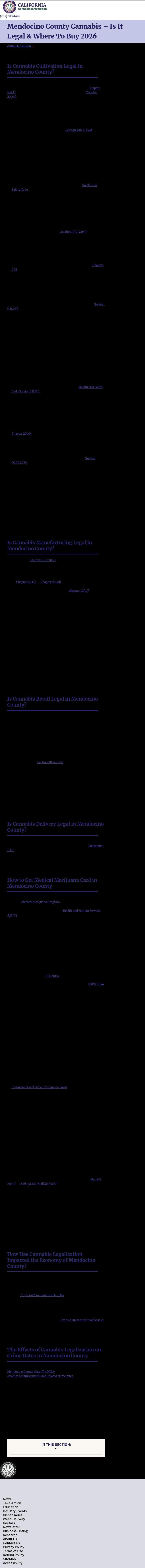 Mendocino County Cannabis - Mendocino CA Lawyers