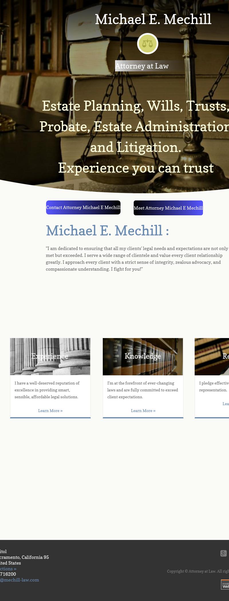 Michael E. Mechill, Attorney at Law - Sacramento CA Lawyers
