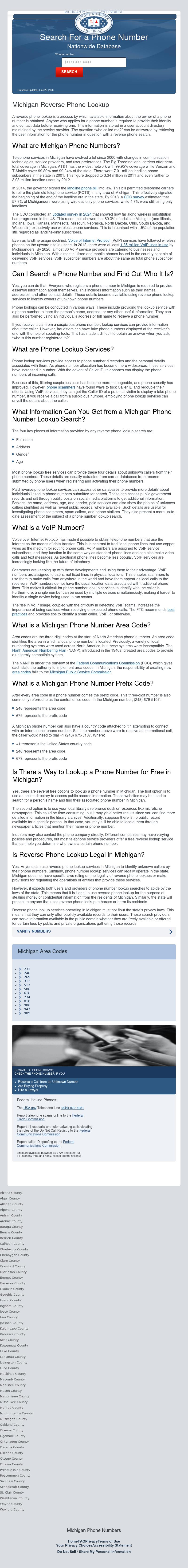 Michigan Reverse Phone Lookup - Algonac MI Lawyers
