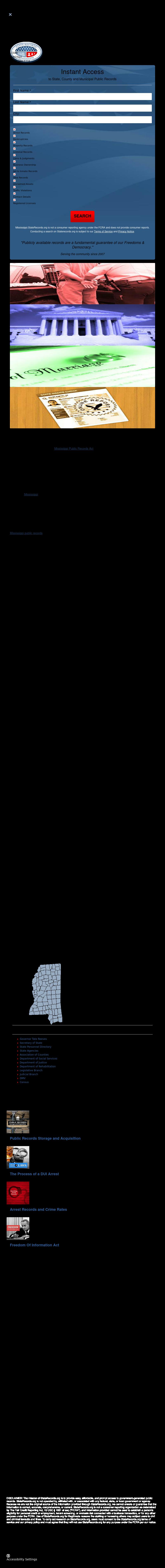 Mississippi State Records - Jackson MS Lawyers