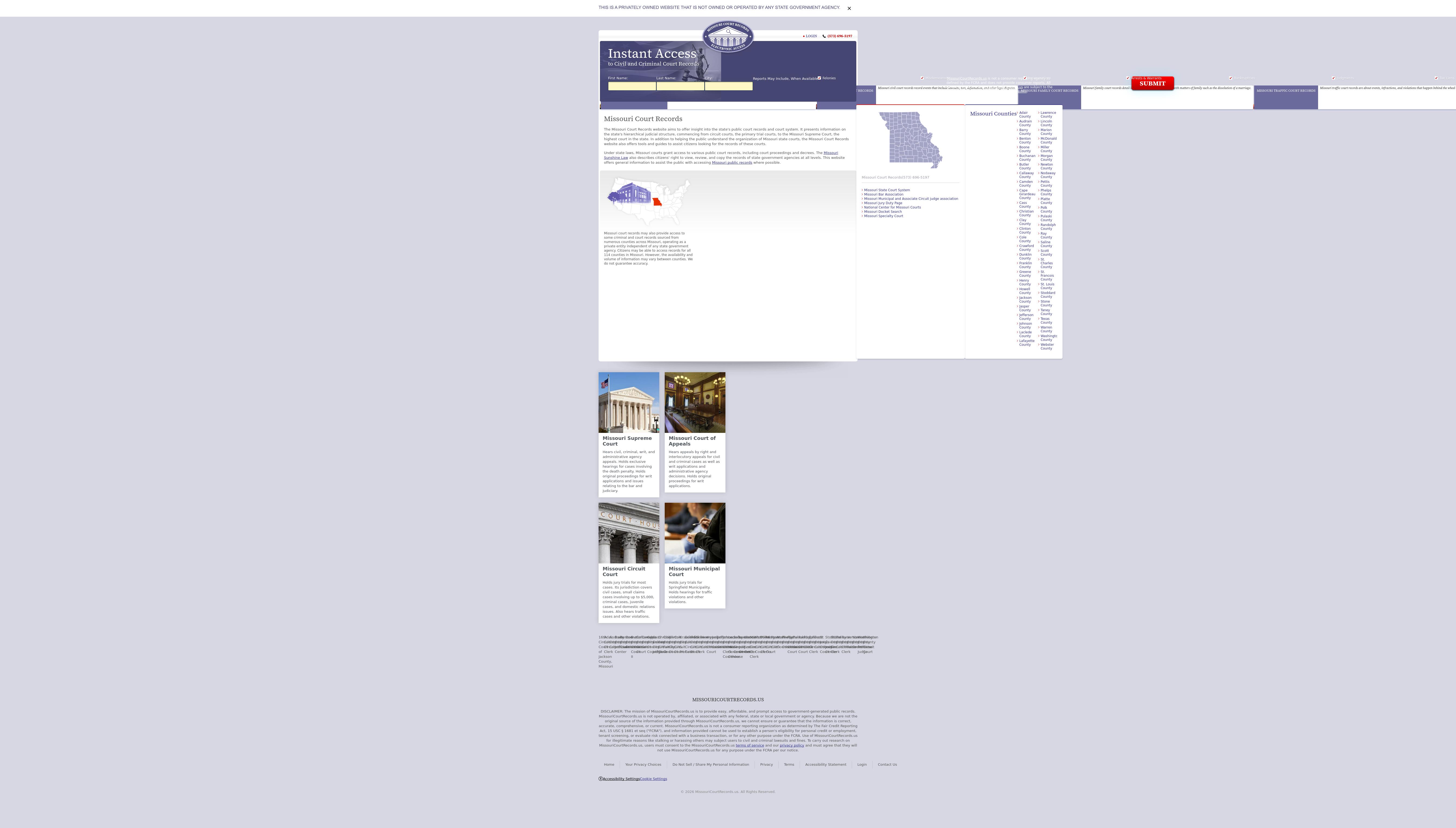Missouri Court Records - Jefferson City MO Lawyers