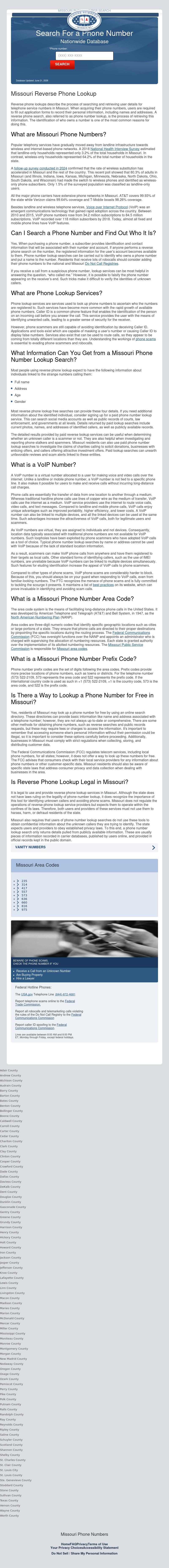 Missouri Phone Number Search - Adrian MO Lawyers