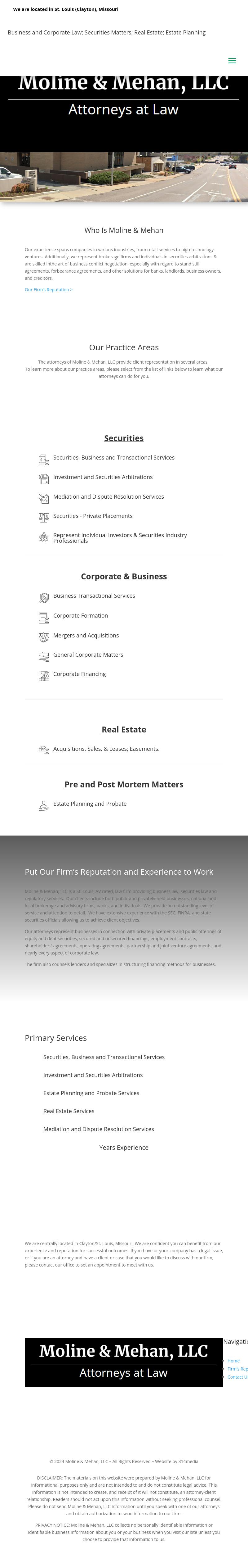 Moline & Mehan LLC - Saint Louis MO Lawyers