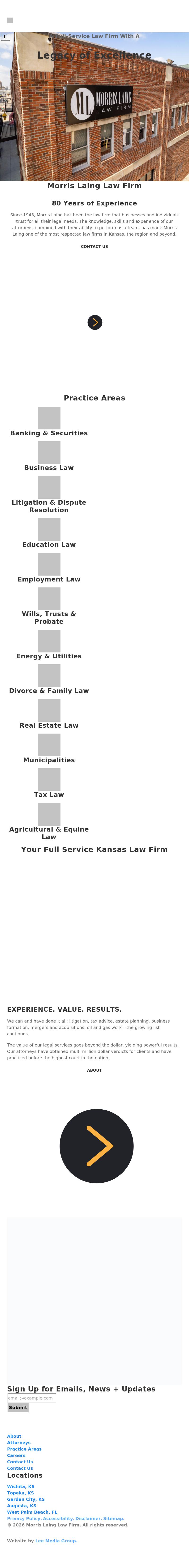 Morris Laing Evans Brock & Kennedy Chartered - Wichita KS Lawyers