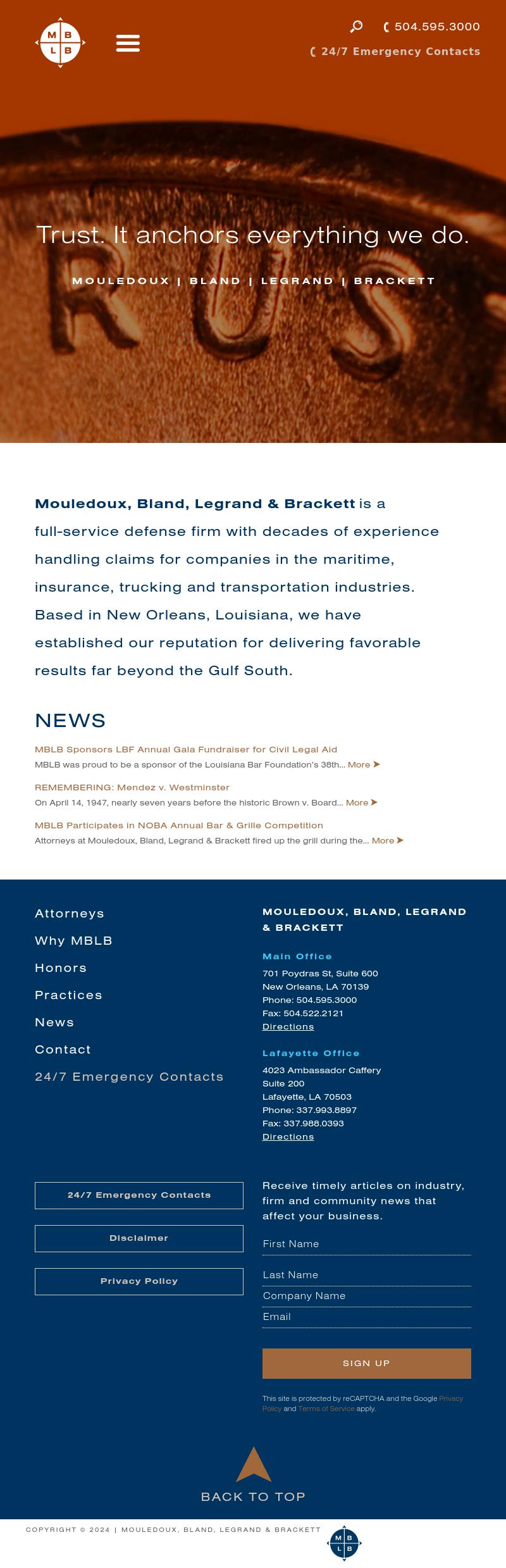 Mouledoux Bland Legrand & Brackett LLC - New Orleans LA Lawyers