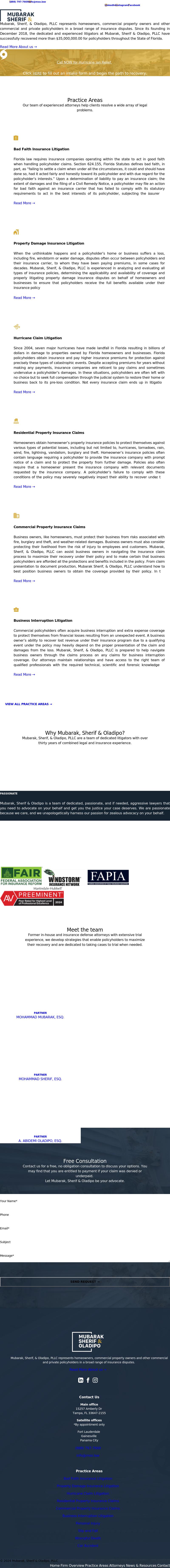 Mubarak, Sherif & Oladipo, PLLC - Tampa FL Lawyers