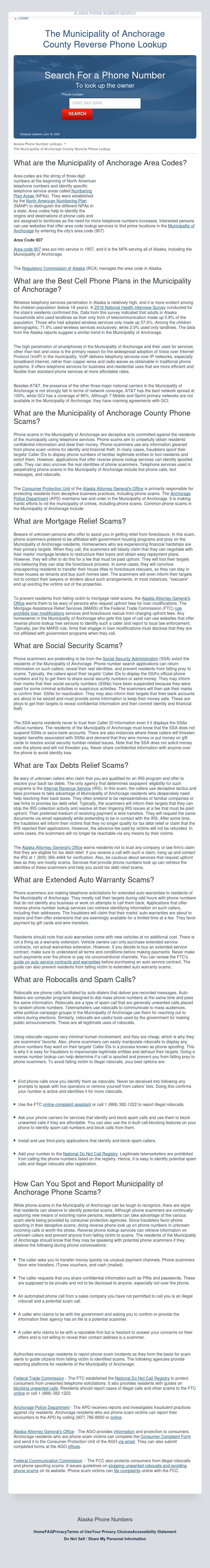 Municipality of Anchorage Reverse Phone Lookup - Anchorage AK Lawyers