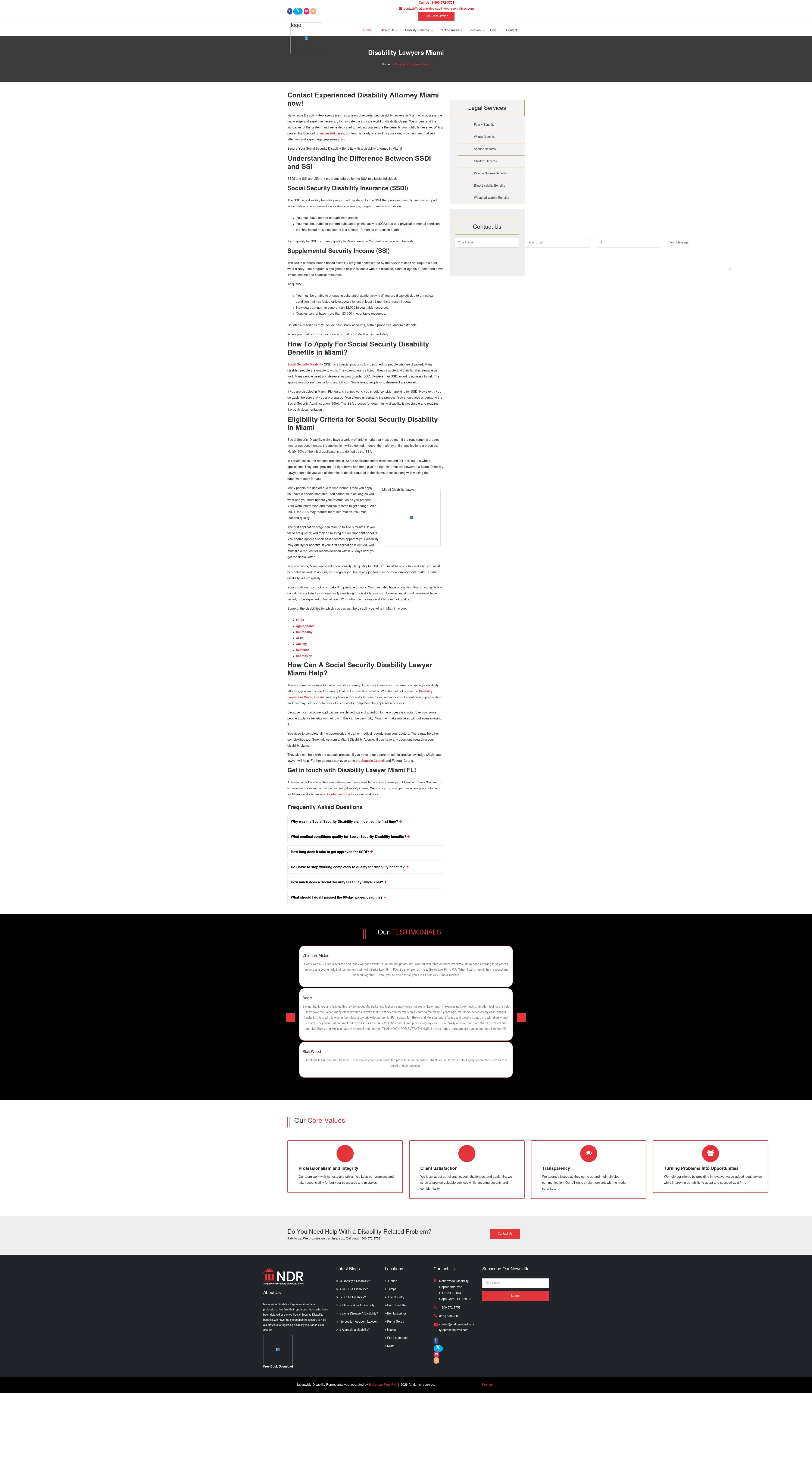 Nationwide Disability Representatives - Cape Coral FL Lawyers