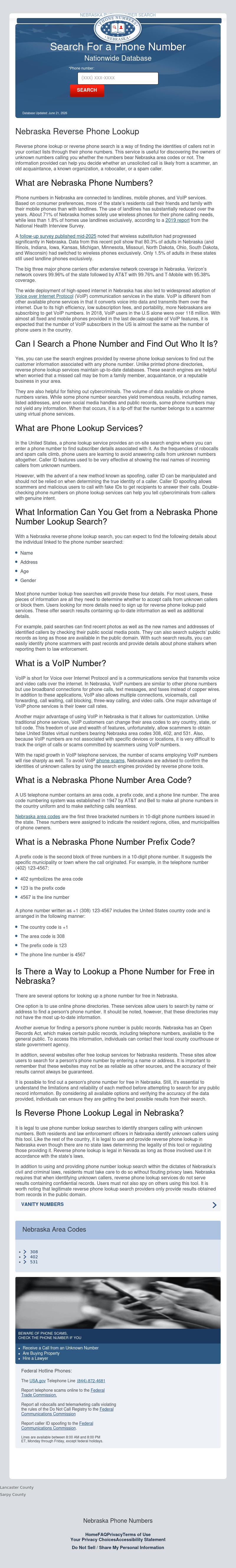 Nebraska Phone Search - Dannebrog NE Lawyers