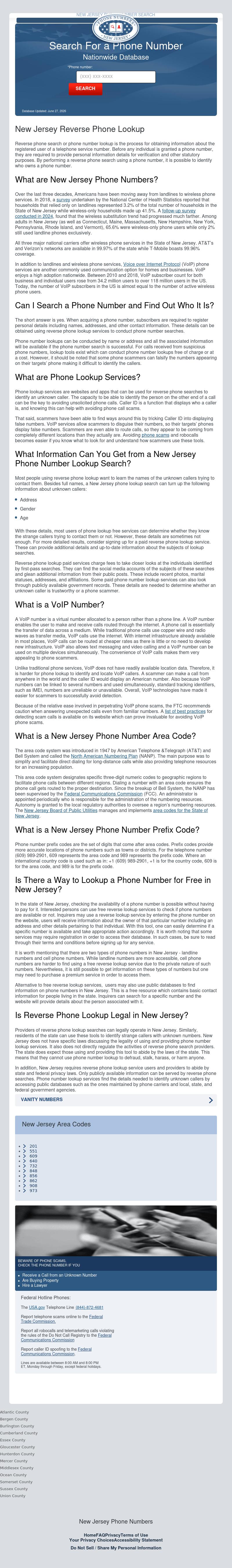 New Jersey Phone Numbers - Secaucus NJ Lawyers