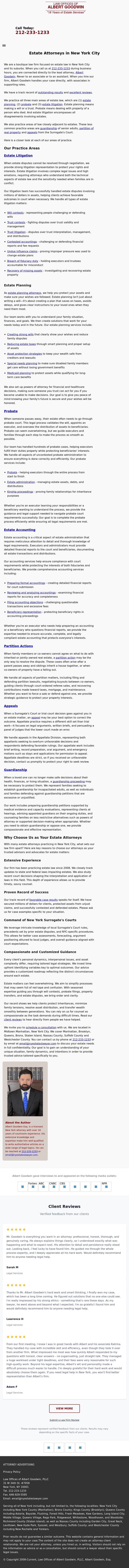 Albert Goodwin, Esq. - New York NY Lawyers
