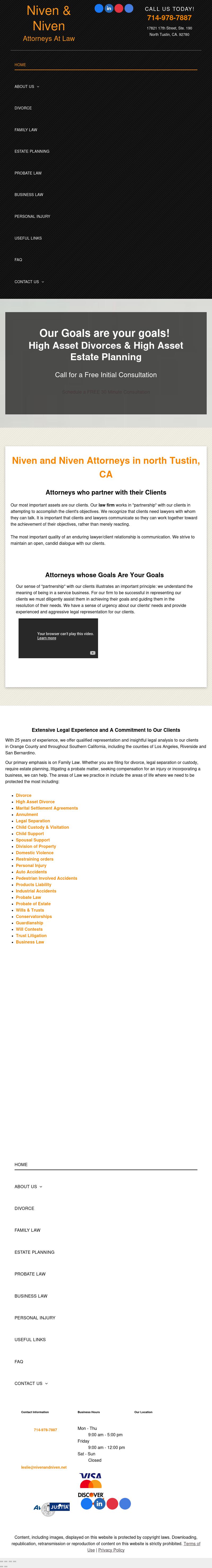 Niven & Niven Attorneys At Law - Tustin CA Lawyers