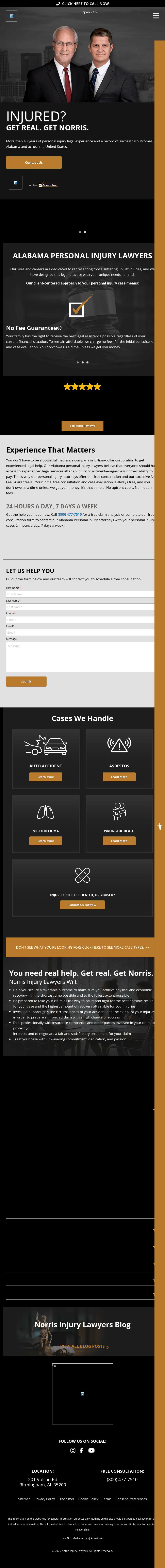 Norris Injury Lawyers - Select a city AL Lawyers