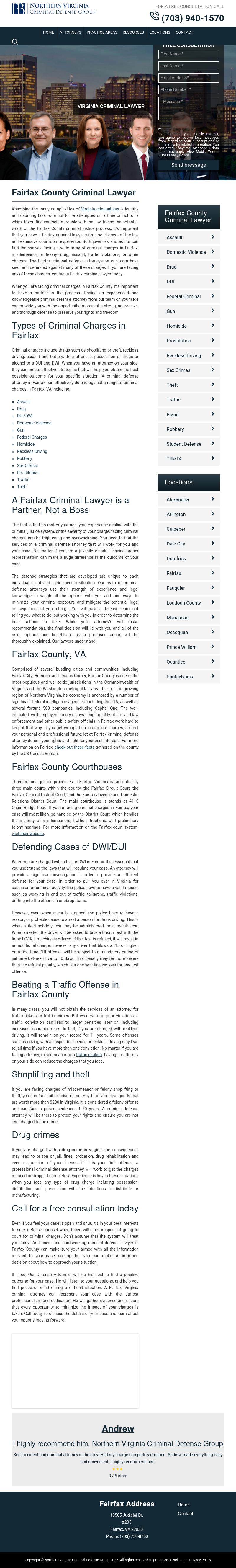 Northern Virginia Criminal Defense Group - Fairfax VA Lawyers