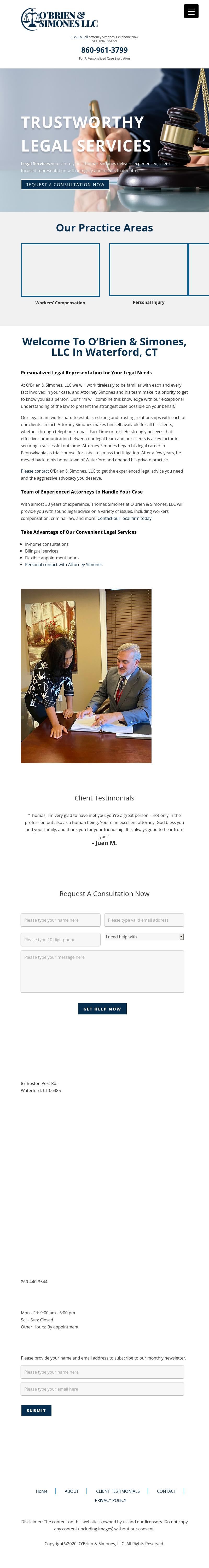 O'Brien & Simones LLC - Waterford CT Lawyers