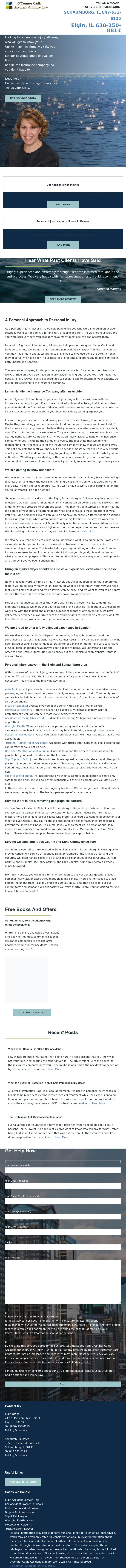 O'Connor Cadiz Accident and Injury Law - Schaumburg IL Lawyers