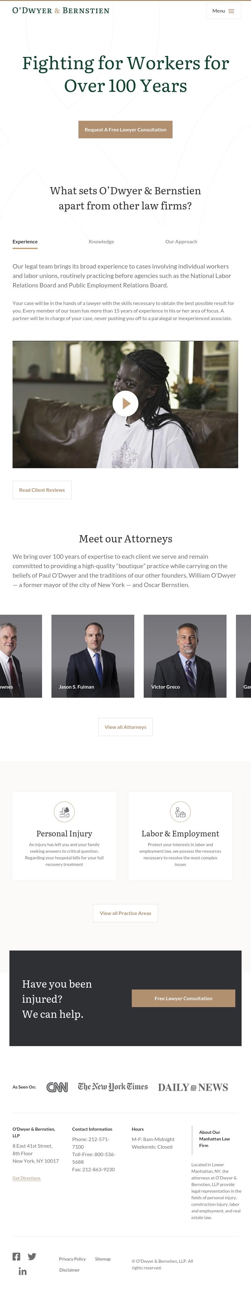 O'Dwyer & Bernstien, LLP - New York NY Lawyers