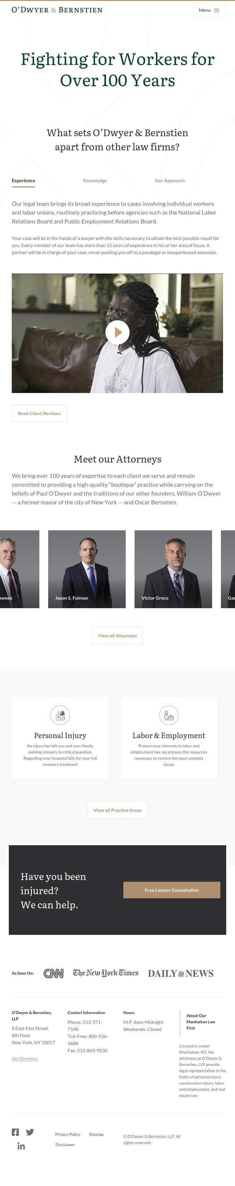 O'Dwyer & Bernstien, LLP - New York NY Lawyers