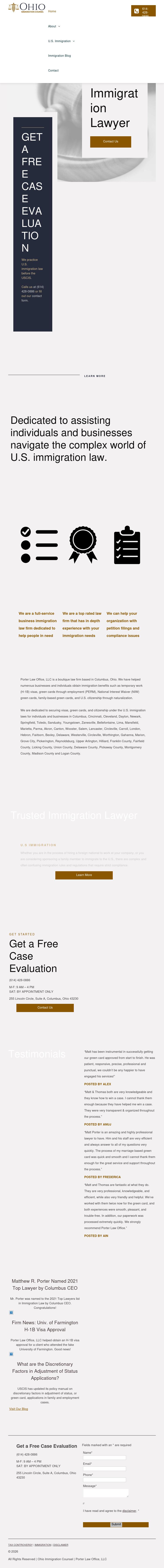Ohio Immigration Counsel - Columbus OH Lawyers