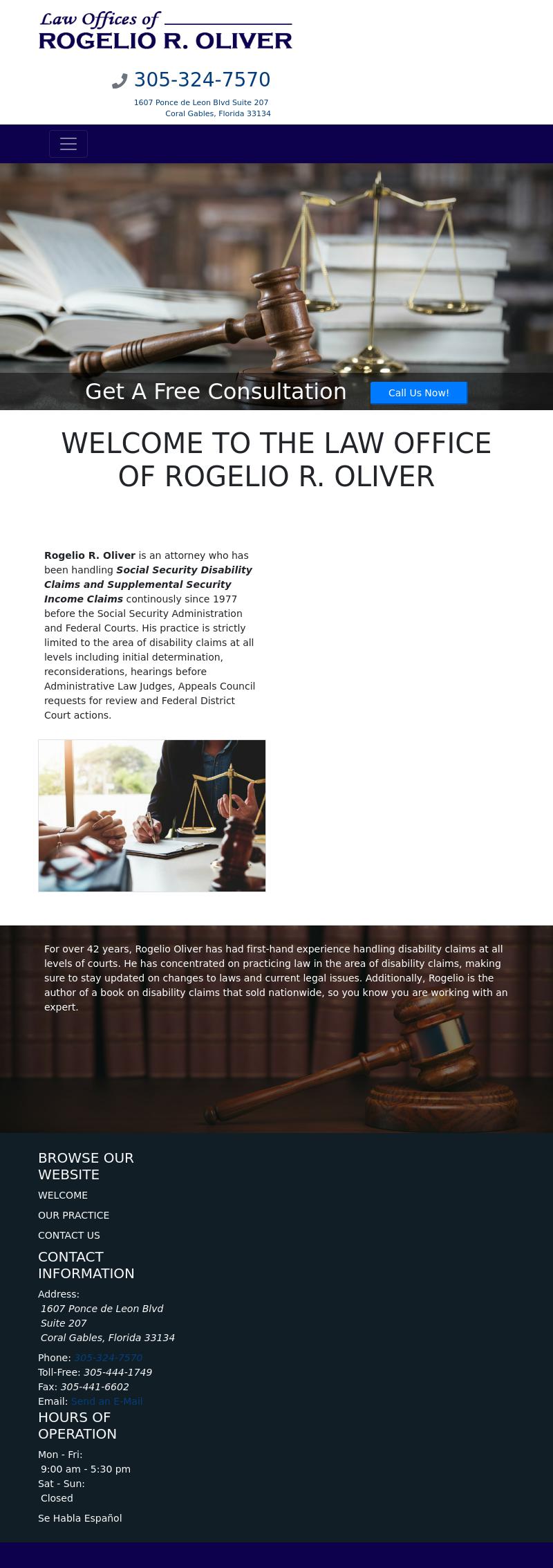 Oliver, Rogelio - Coral Gables FL Lawyers