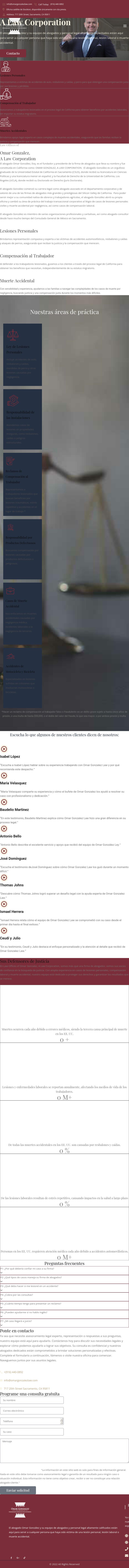 Omar Gonzalez A Law Corporation - Sacramento CA Lawyers