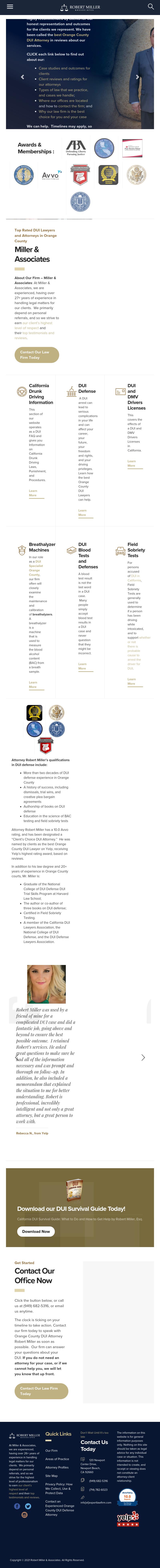 Robert Miller & Associates, A Law Corporation - Newport Beach CA Lawyers