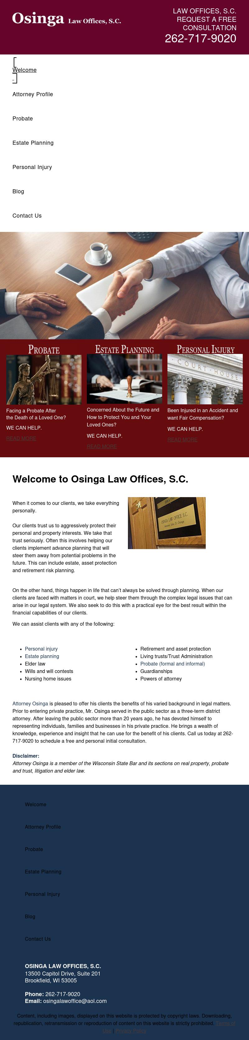 Osinga Law Offices SC - Brookfield WI Lawyers