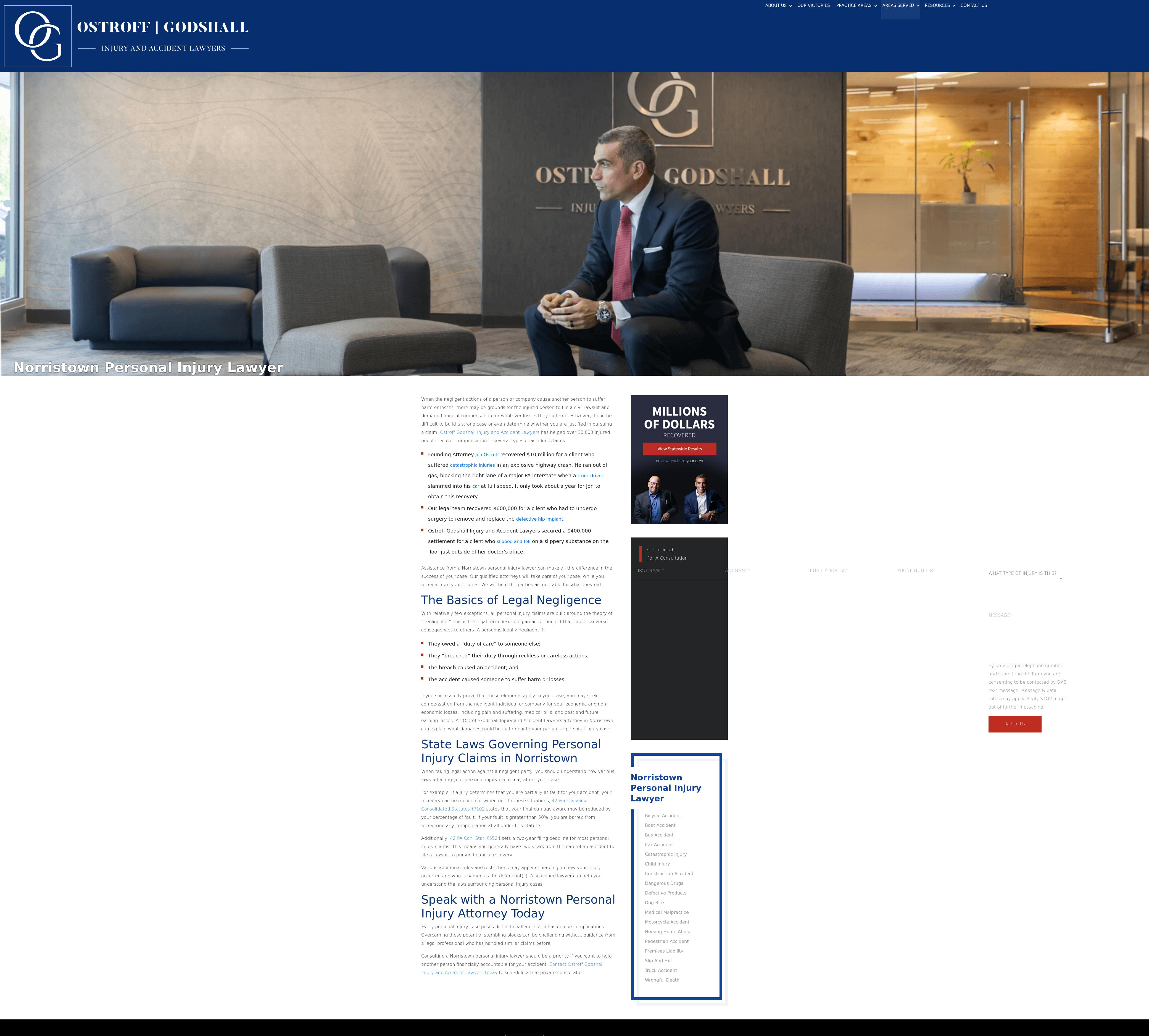 Ostroff Godshall Injury and Accident Lawyers - Norristown PA Lawyers