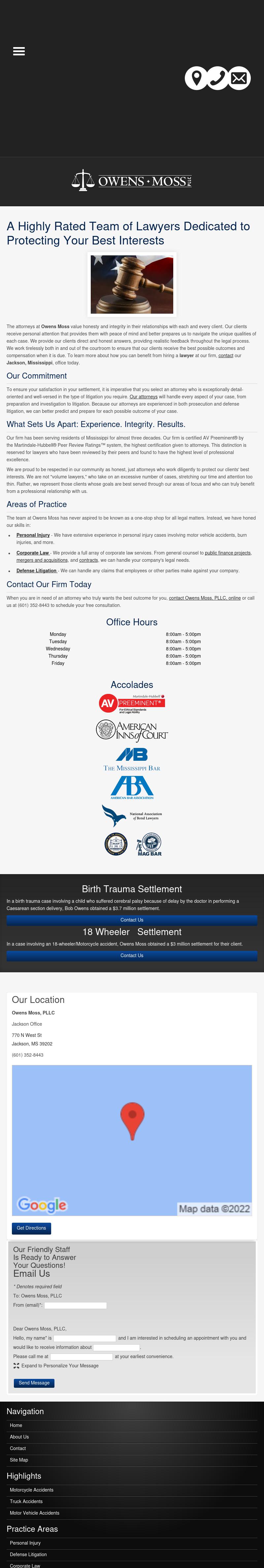 Owens Moss PLLC - Jackson MS Lawyers
