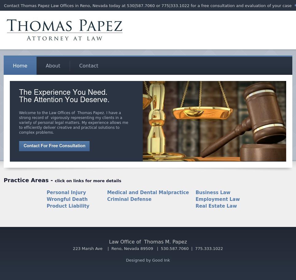 Papez Thomas M Attorney At Law - Reno NV Lawyers