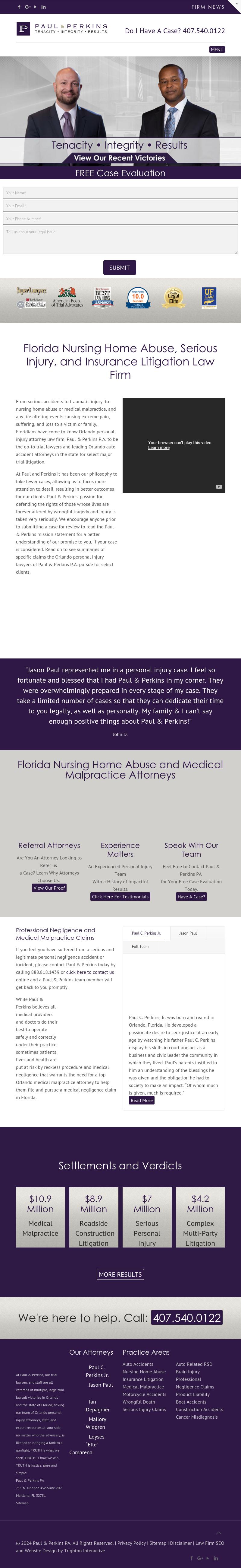 Paul & Perkins P.A. - Orlando FL Lawyers
