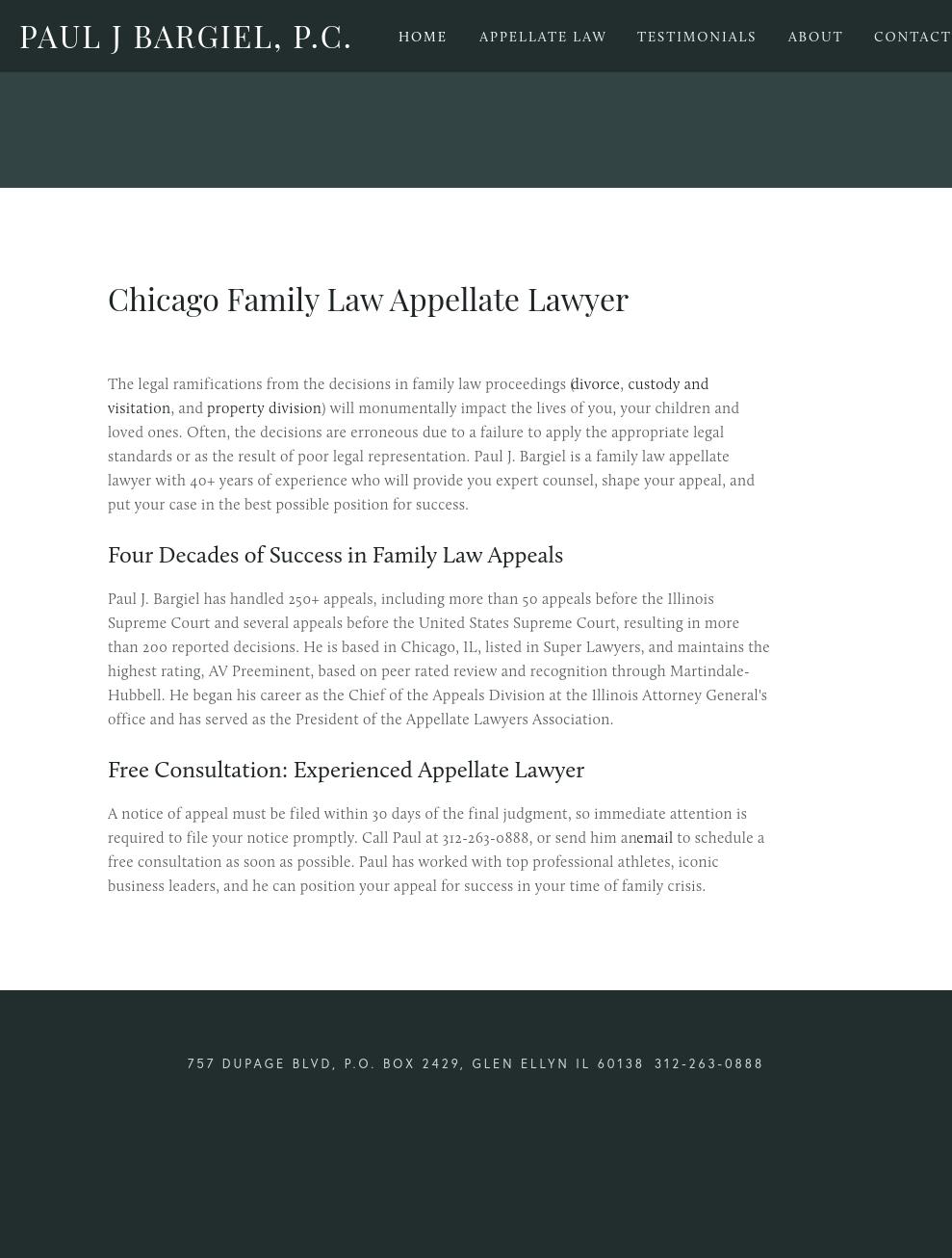 Paul J. Bargiel, P.C. - Chicago IL Lawyers