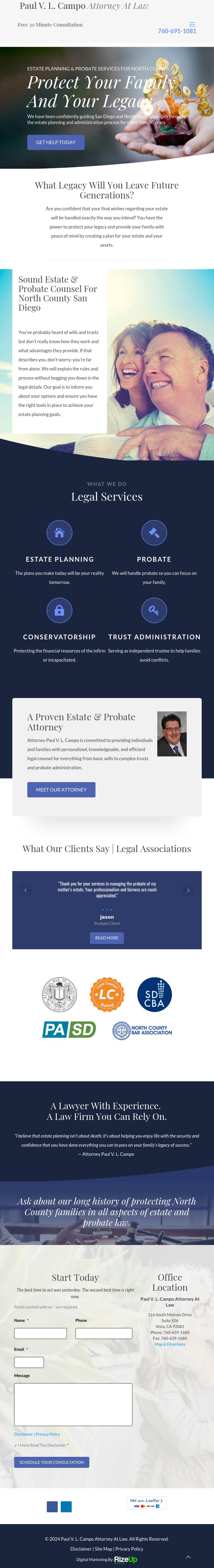 Paul V. L. Campo Attorney At Law - Vista CA Lawyers