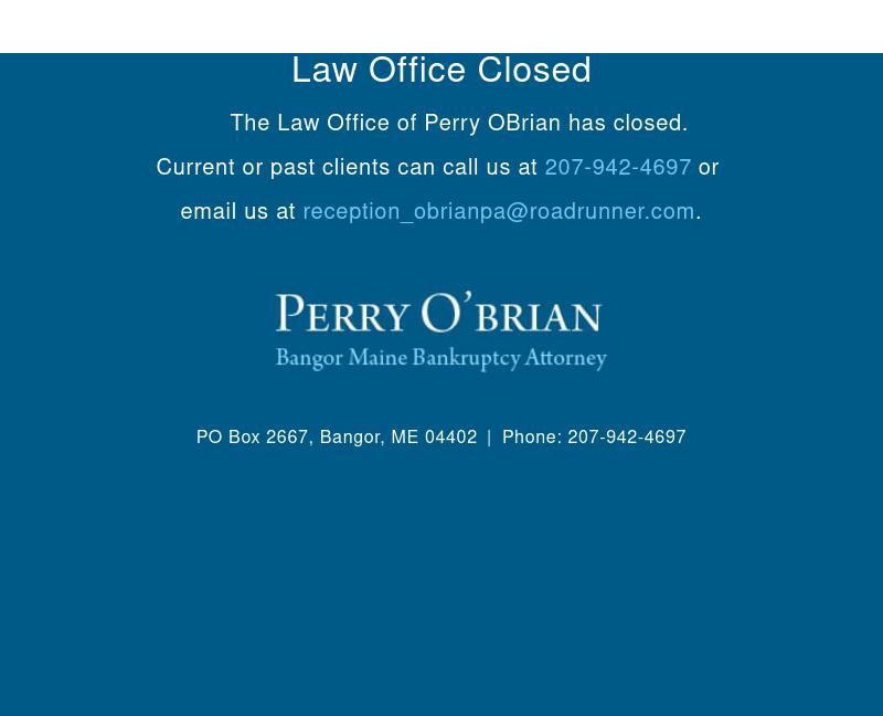 Perry O'Brian - Bangor ME Lawyers